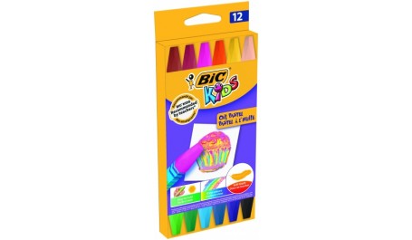 BIC Aliejinės spalvotos kreidelės OIL PASTELS 12 spalvų rinkinys 380349