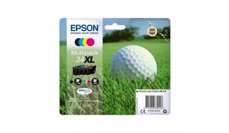 Epson kasečių rinkinys No.34XL (C13T34764010), Juoda, Žydra, Purpurinė, Geltona 