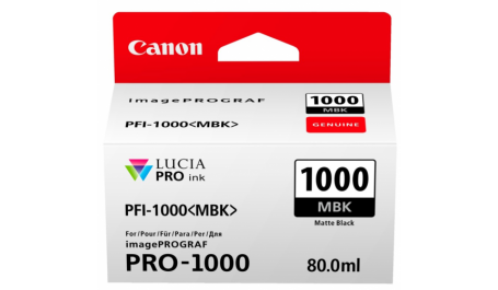 Canon PFI-1000MBK (0545C001), Juoda kasetė