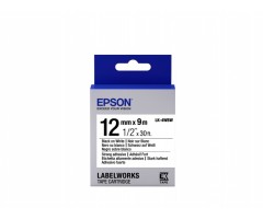 Epson Label Cartridge LK-4WBW Strong Adhesive Black on White 12mm (9m)