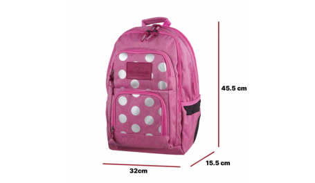 Kuprinė CoolPack Unit Silver Dots Pink