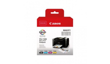 Canon PGI1500BKCMY (9218B005), Multipack (Juoda, Mėlyna, Purpurinė, Geltona)